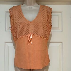 NWT August Silk Knits Coral Color Top Size XL